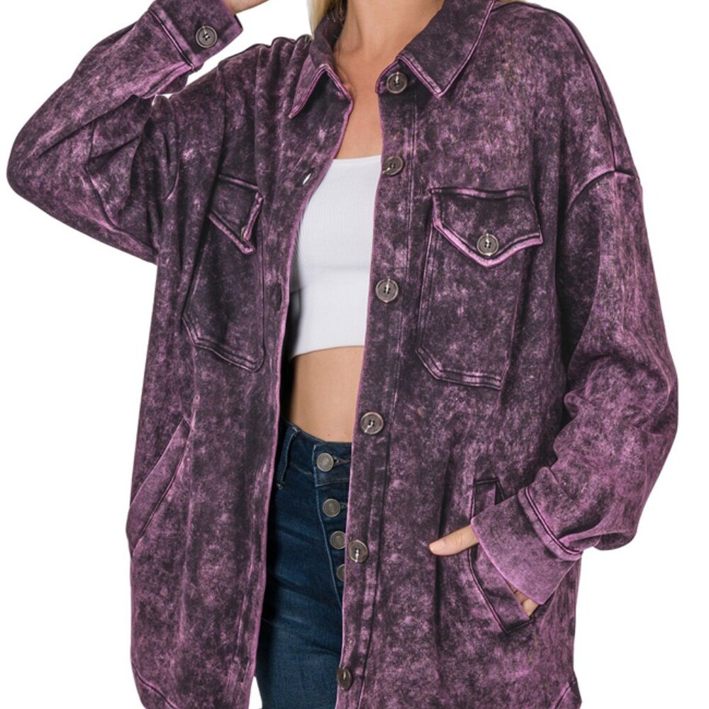 Mineral Wash Shacket